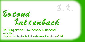 botond kaltenbach business card